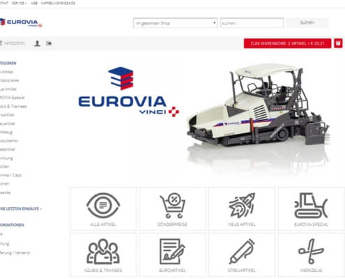 Screenshot eurovia-Shop