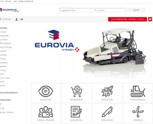 Screenshot eurovia-Shop