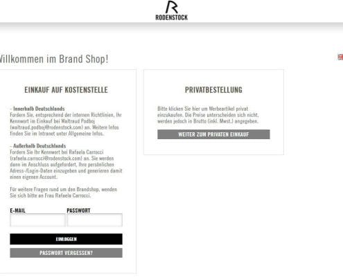 Screenshot Rodenstock Shop