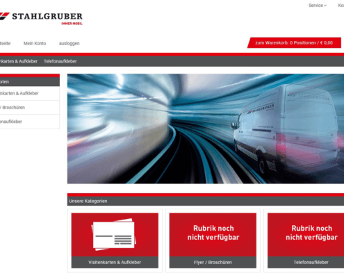 Screenshot Stahlgruber Shop