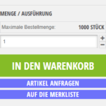 Plus Minus Button für Mengenänderung