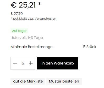 musterbestellung