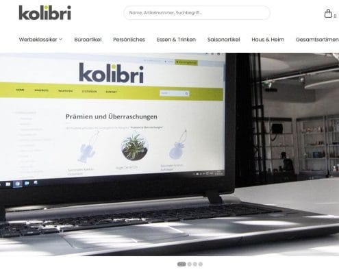 Werbeartikel Agentur Kolibri Shopsoftware CosmoShop