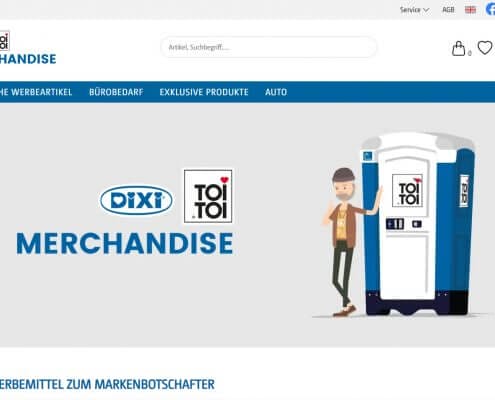 screen Toi Toi Dixi E-Commerce Shop
