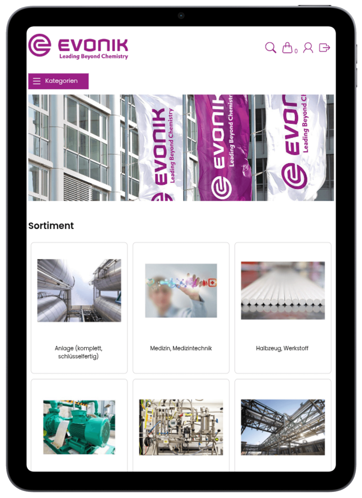 Evonik iPad