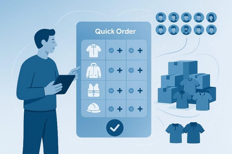 Schnellbestellfunktion Schnellbestellfunktion im Mitarbeitershop